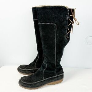 Timberland Women’s Genuine Leather Tall Black Boots Size 9